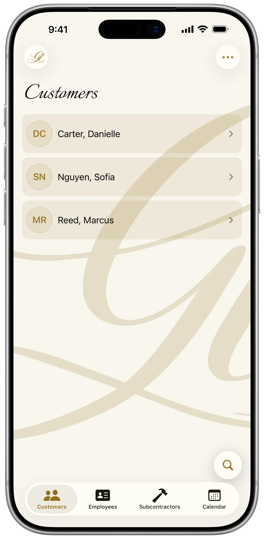 My Business — Customers (light mode)