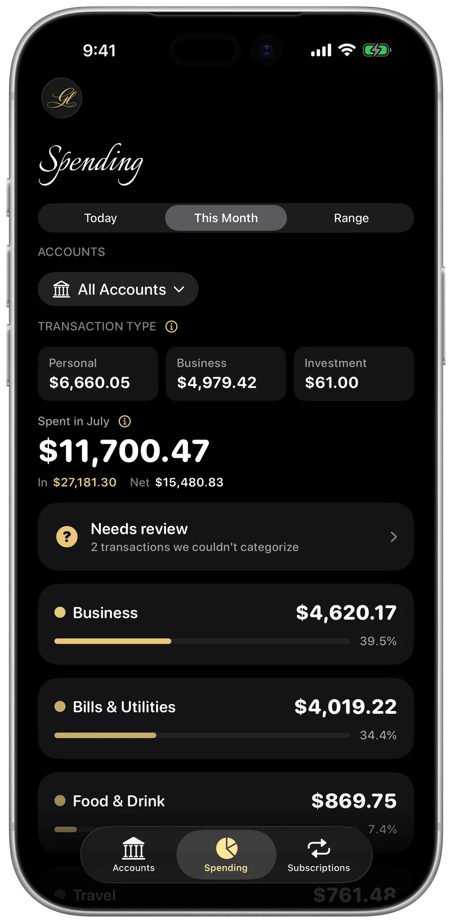 My Money — Spending